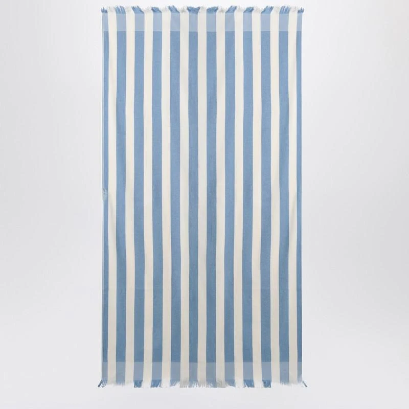 Tekla Tekla White And Blue Striped Beach Towel 2