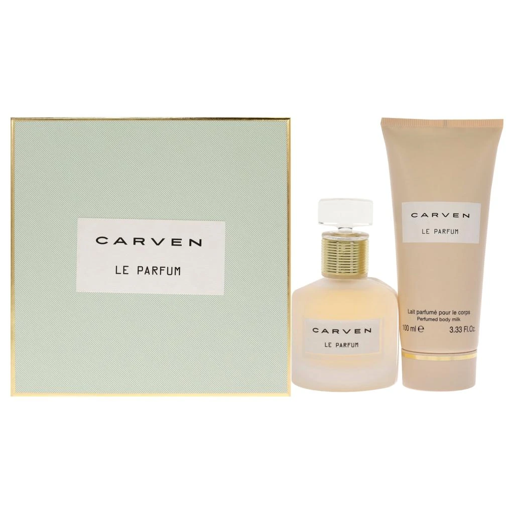 Carven Le Parfum by  for Women - 2 Pc Gift Set 1.66oz EDP Spray, 3.33oz Perfume Body Milk 1