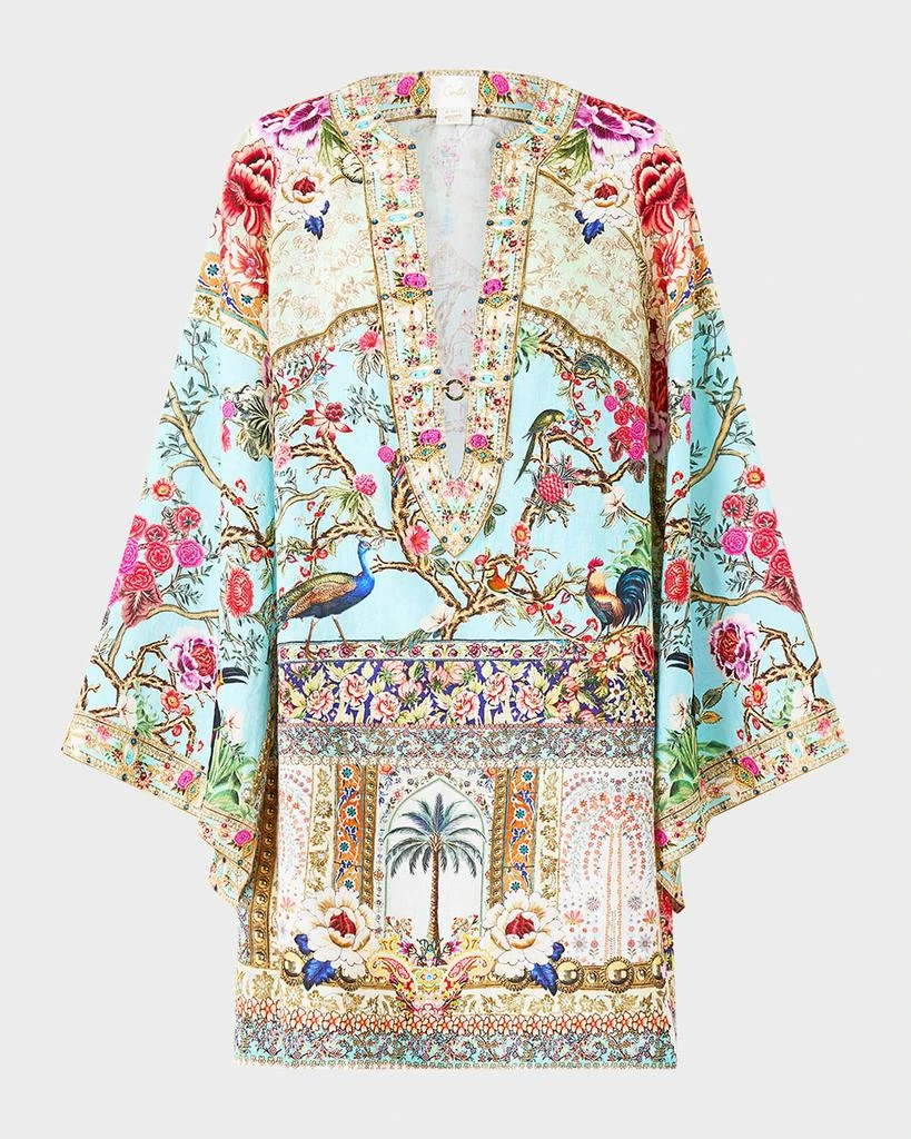 Camilla Sultans and Queens Deep V-Neck Hardware Mini Kaftan