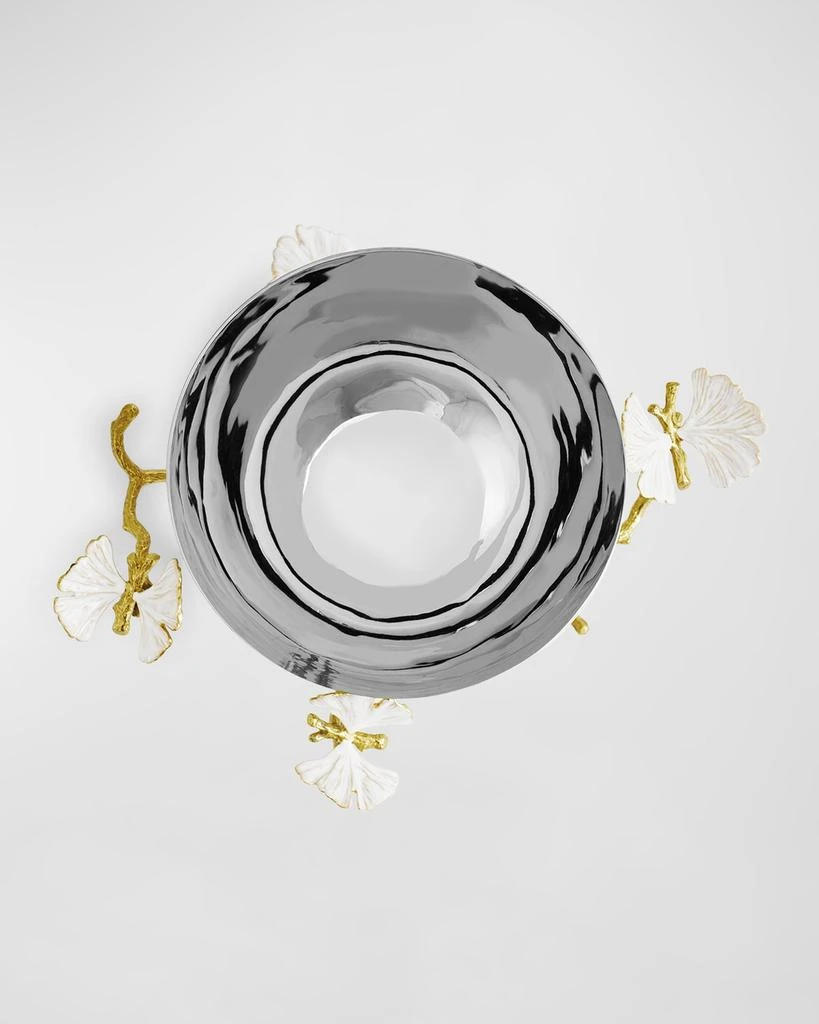 Michael Aram Butterfly Ginkgo White & Gold Nut Bowl 3
