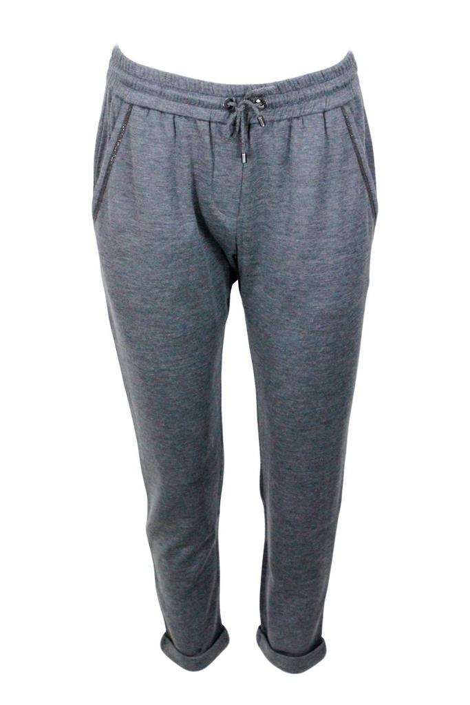 パンツ BRUNELLO CUCINELLI Track trousers in light cotton fleece Brunello Cucinelli Light Cotton Fleece Track Trousers – LOZURI®