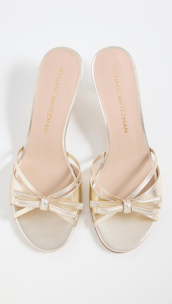 Stuart Weitzman Felicity Bow 50mm Slides - Slippers - Free