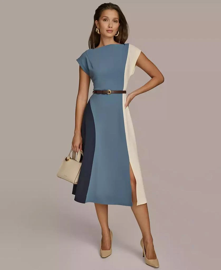 Donna Karan Women's Colorblocked A-Line Dress 1