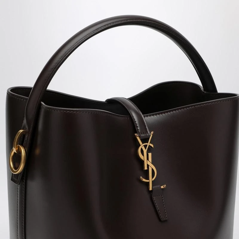 Yves Saint Laurent Le 37 brown leather bucket bag 6