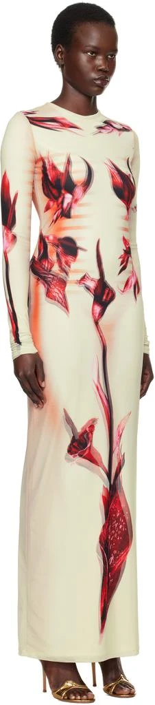 Jean Paul Gaultier Green & Pink 'The Flower Body Morphing Marinière' Maxi Dress 2