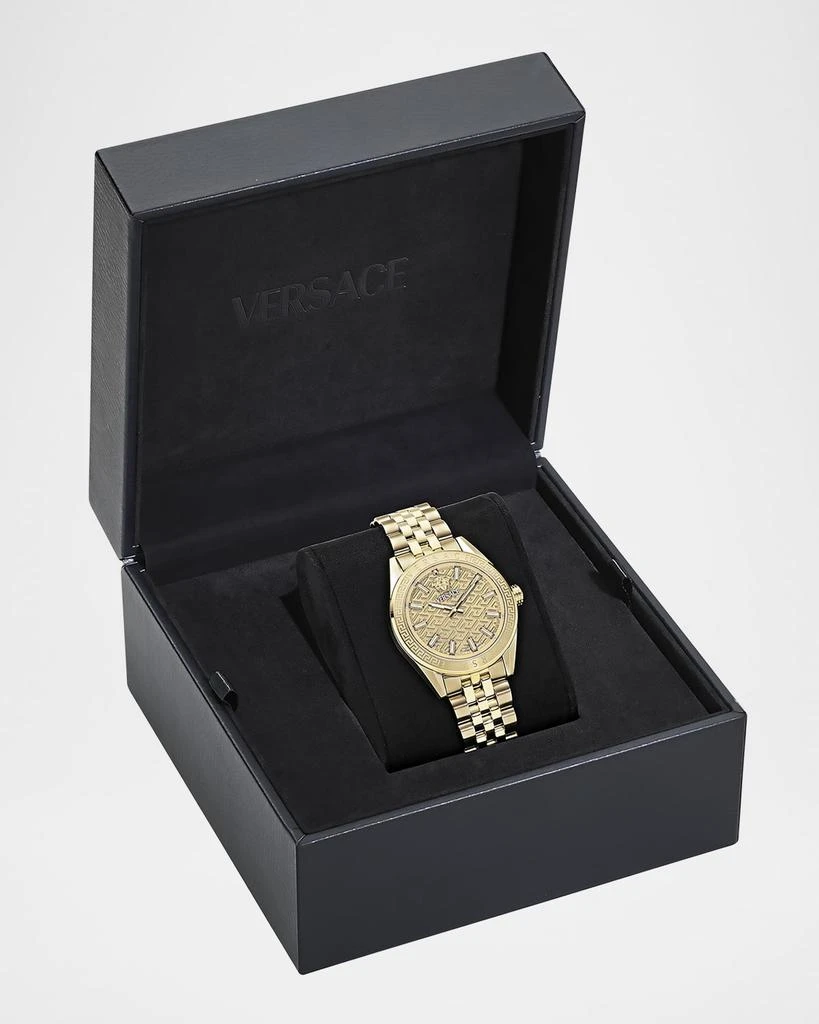Versace V-Code  36mm IP Yellow Gold Bracelet Watch 5