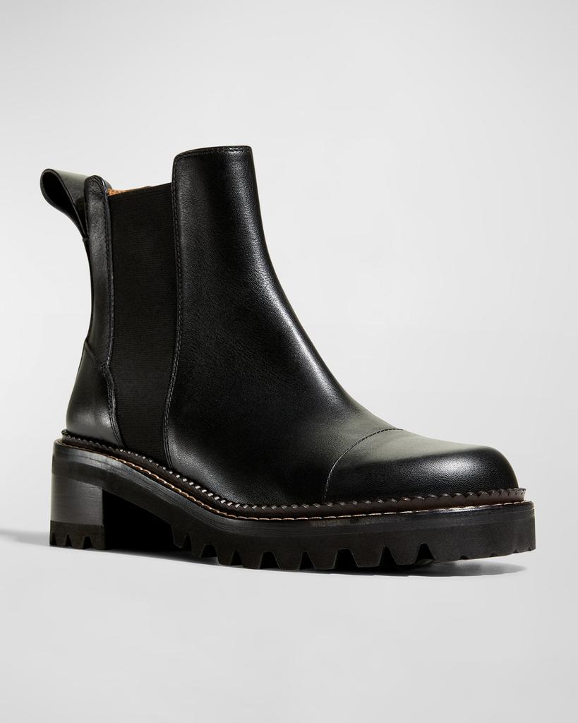 See by Chloé Mallory Leather Chelsea Booties