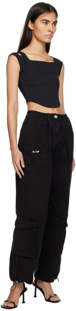 Han Kjobenhavn Black Boxy Cargo Trousers 4