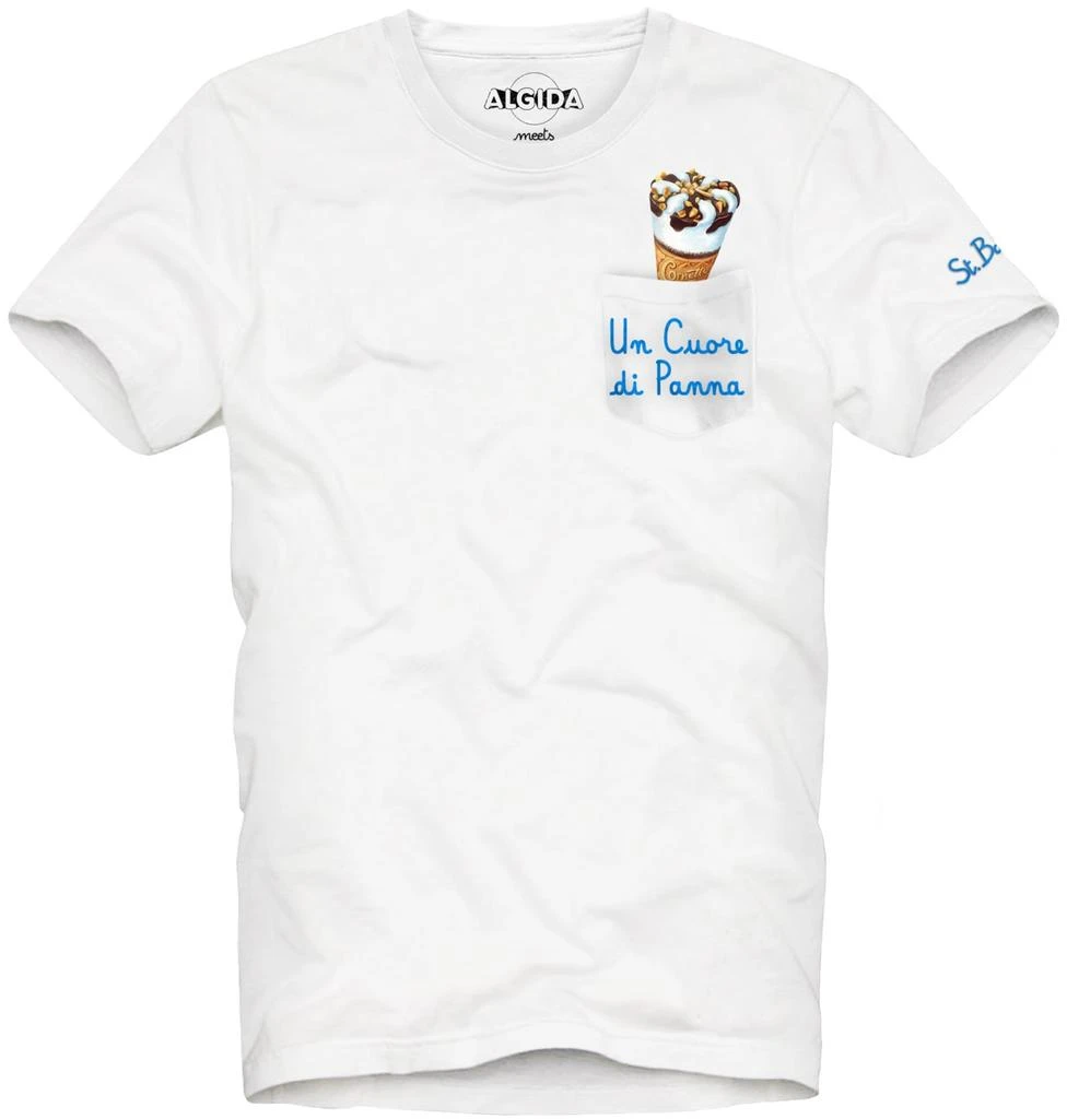 Mc2 Saint Barth Cornetto Cotton T-shirt With Embroidery | Algida® Special Edition 2