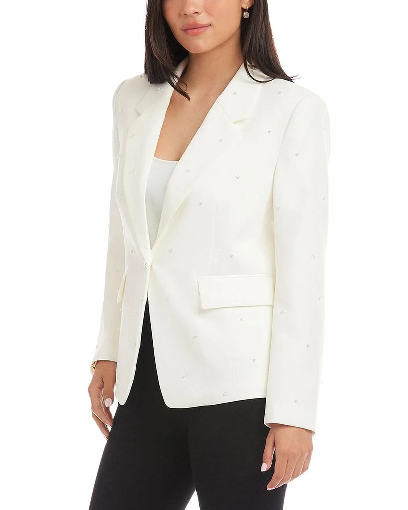 Karen Kane Faux Pearl Embellished Blazer 7