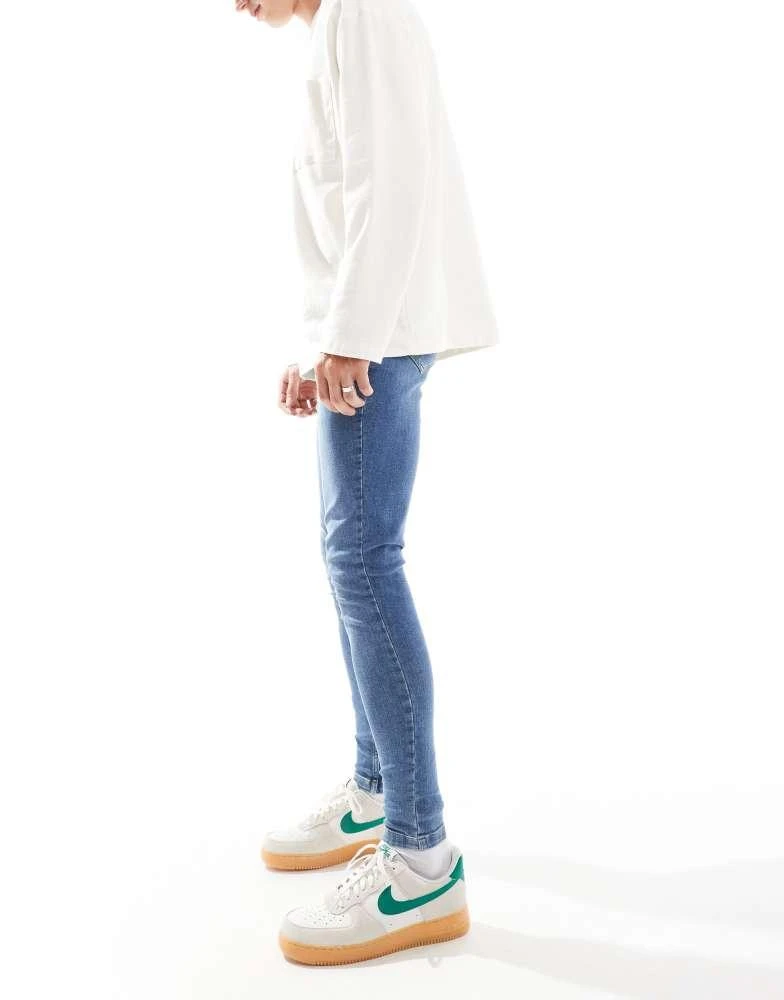 HERA Hera Mens spray on jean in mid blue 3