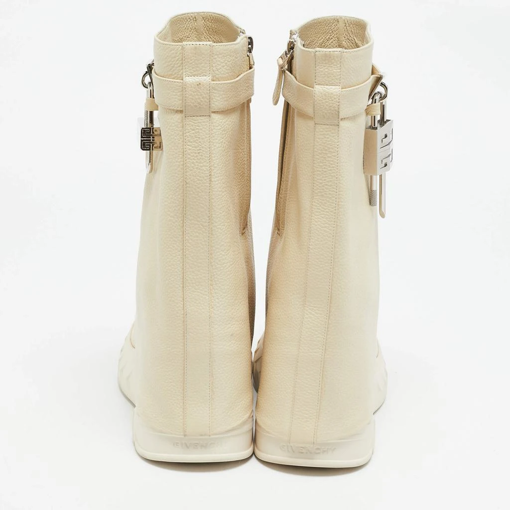 Givenchy Givenchy Cream Leather Shark Lock Mid Calf Boots Size 39 5