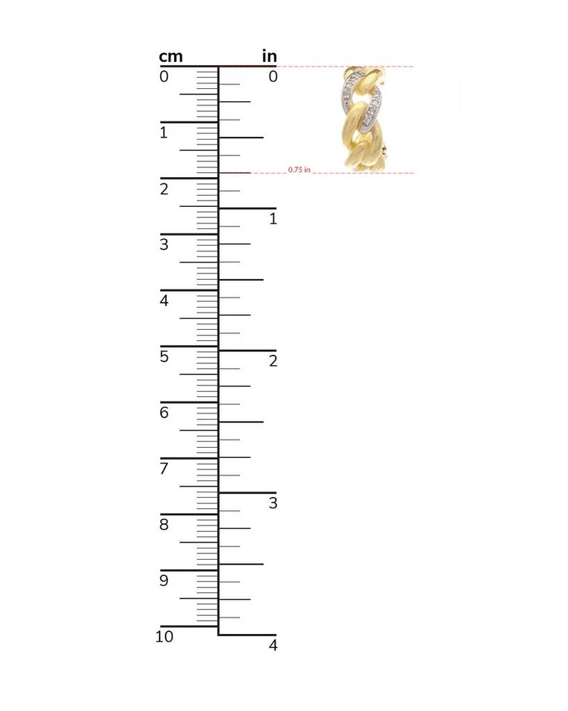 Meshmerise 18K over Silver 0.16 ct. tw. Diamond Hoops 2