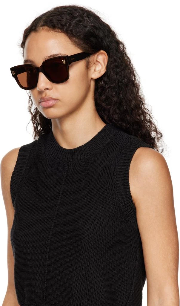Cartier Brown & Black Panthère Wayfarer Acetate Sunglasses 4