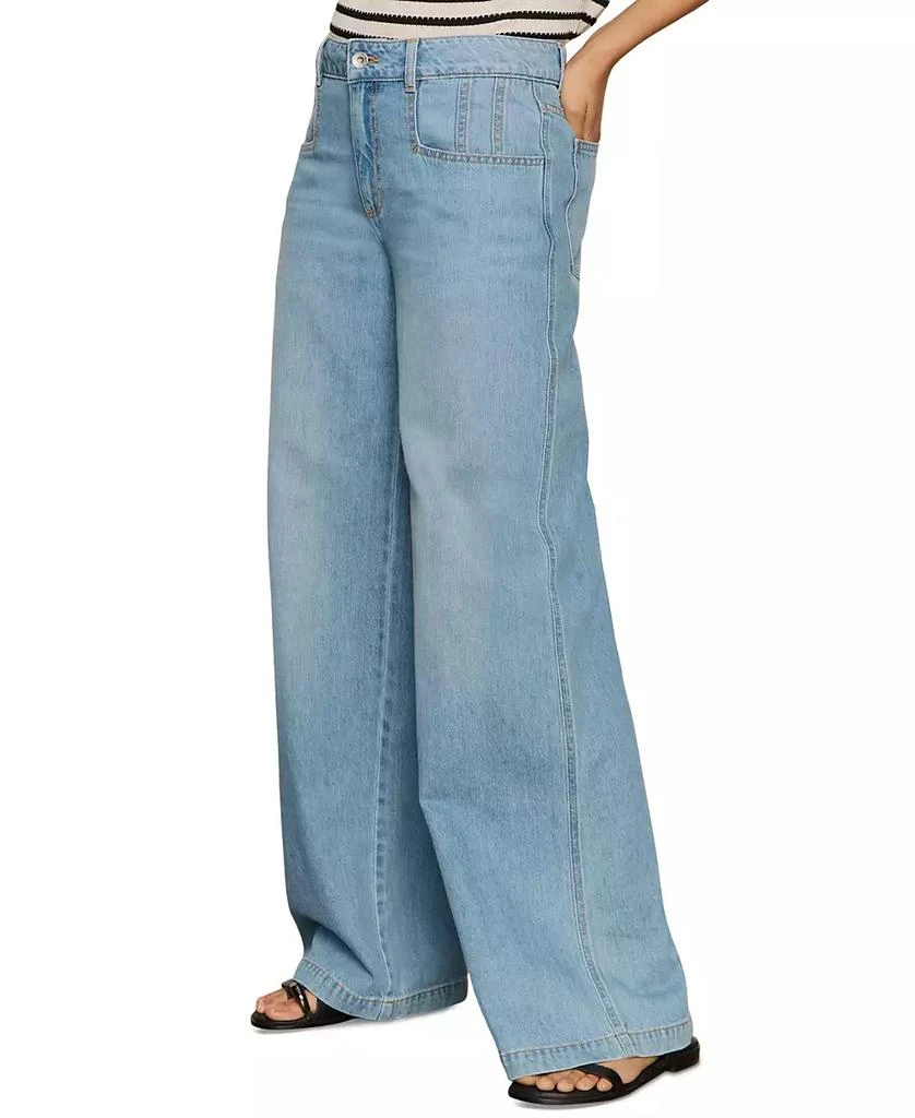 Sanctuary Women's Highland Mid Rise Wide-Leg Jeans 3