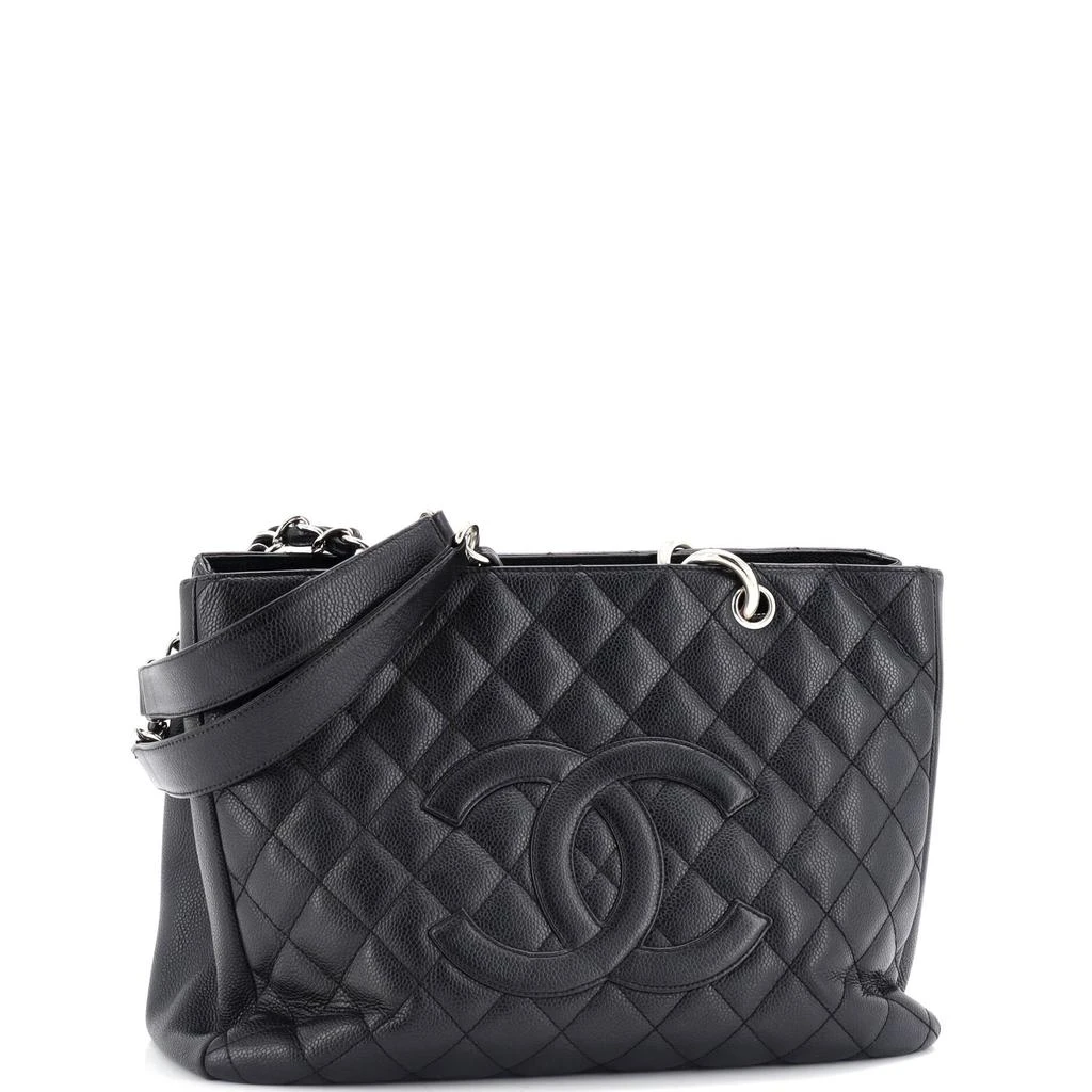 Chanel Grand Shopping Tote Quilted Caviar 2