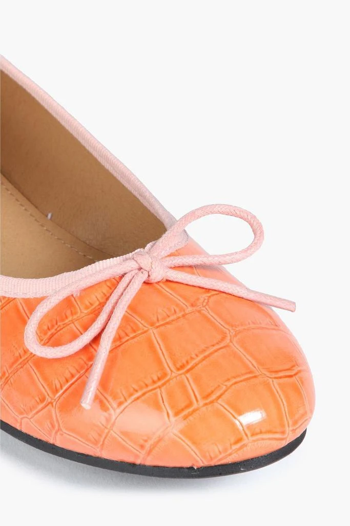 French Sole Amelia croc-effect patent-leather ballet flats 4
