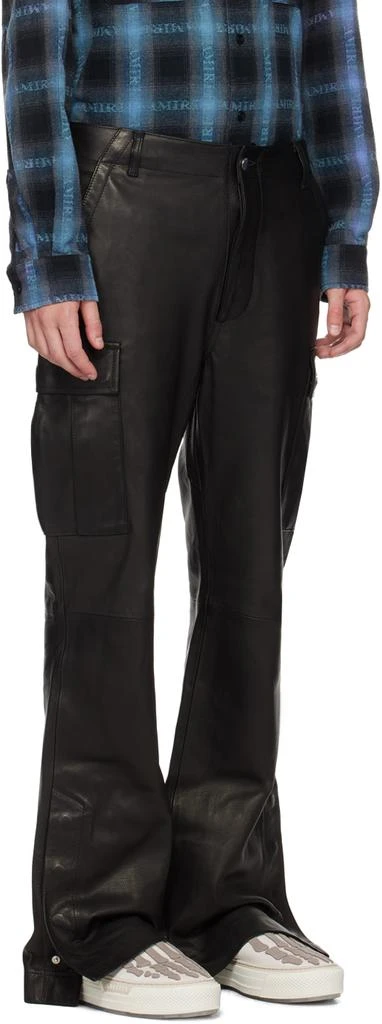 AMIRI Black Patch Pocket Leather Pants 2