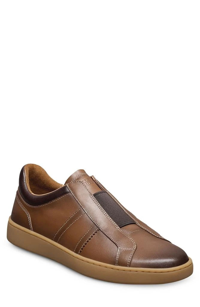 Allen Edmonds Colton Men\'s Slip-On Stretch Lace‎ Sneakers Brown Leather Size 8D Men main image 3