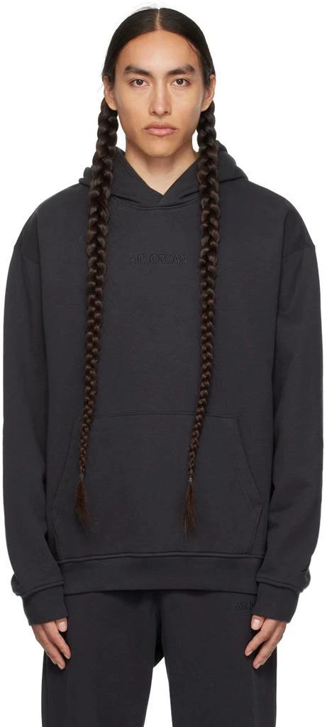 Jordan Black Air Jordan Wordmark Hoodie 1
