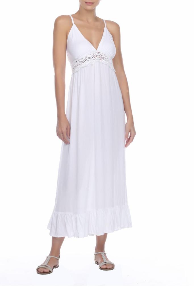 BOHO ME Lace V-Neck Spaghetti Straps Maxi Dress