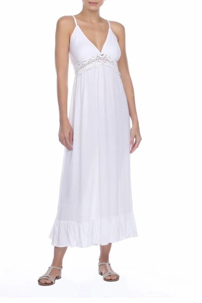 BOHO ME Lace V-Neck Spaghetti Straps Maxi Dress 1