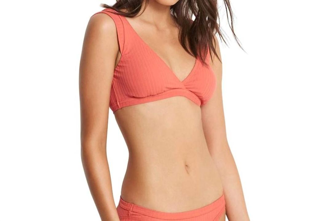 Seafolly Seafolly - Inka Rib Wrap Front Bikini Top
