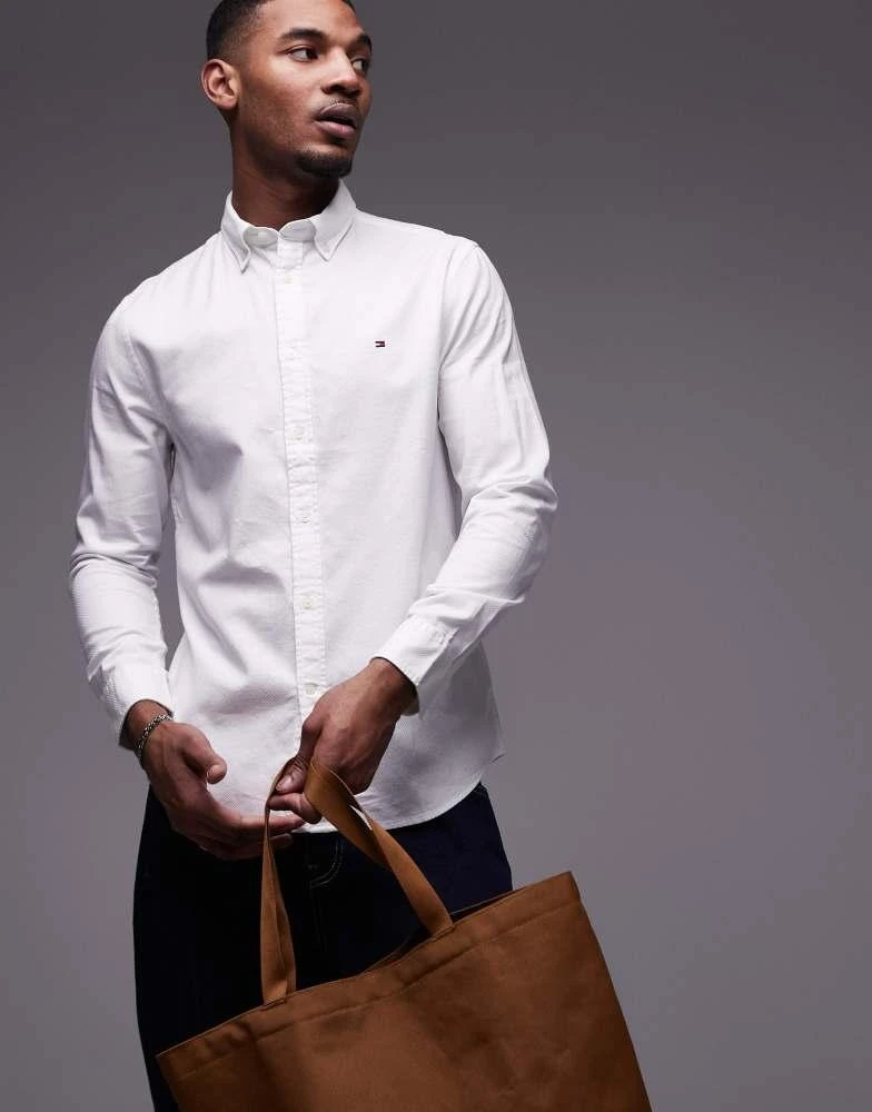 Tommy Hilfiger flex dobby slim fit shirt in white  On Sale Now with Up to  25% Off | Discover Exclusive Deals & Savings at BeyondStyle  Authentic Tommy  Hilfiger Home|men with
