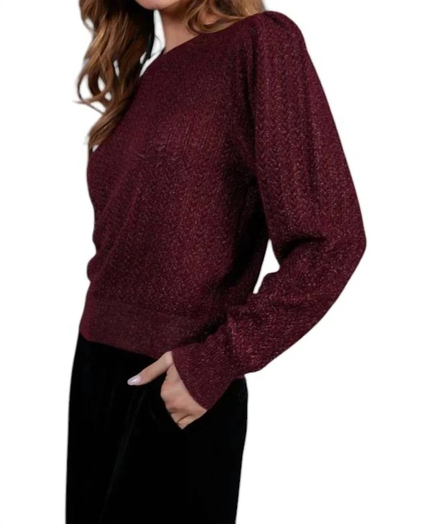 Bishop + Young Bishop + Young - Sienna Puff Sleeve Metallic Sweater 4