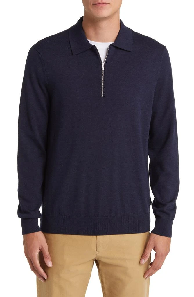 NN07 Quarter Zip Wool Polo Sweater 1