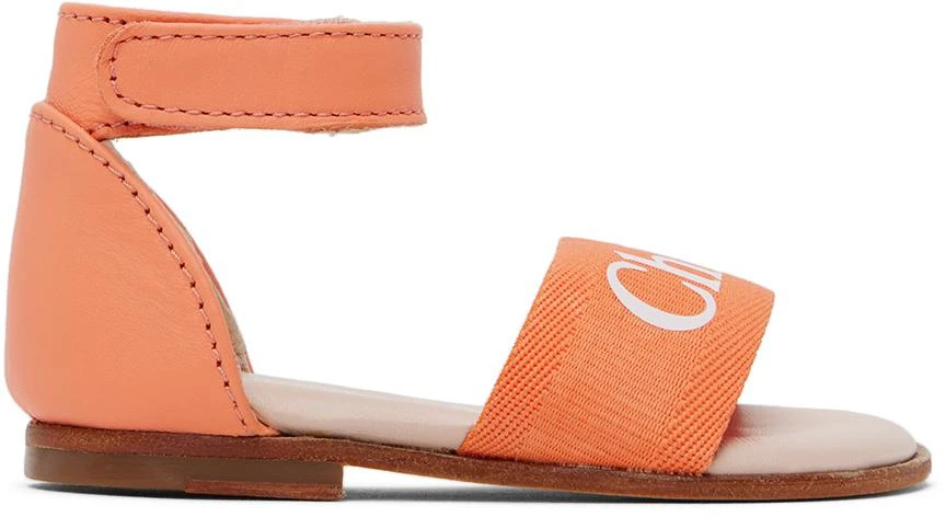 Chloé Baby Pink Logo Sandals