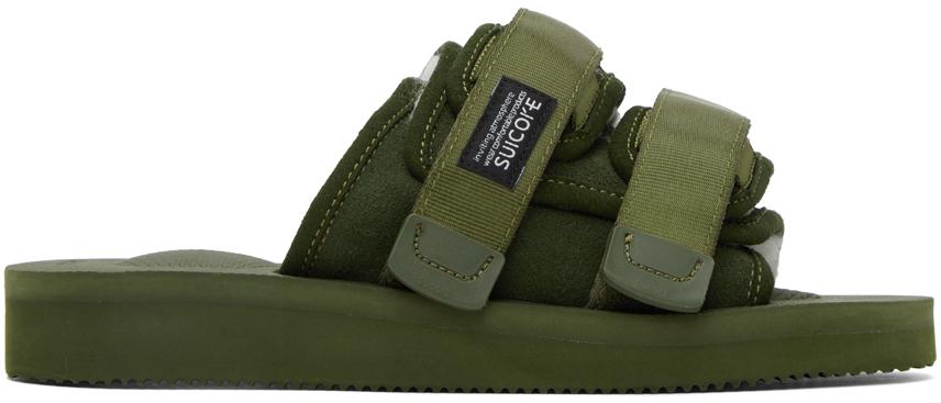 SUICOKE Green MOTO-Mab Sandals