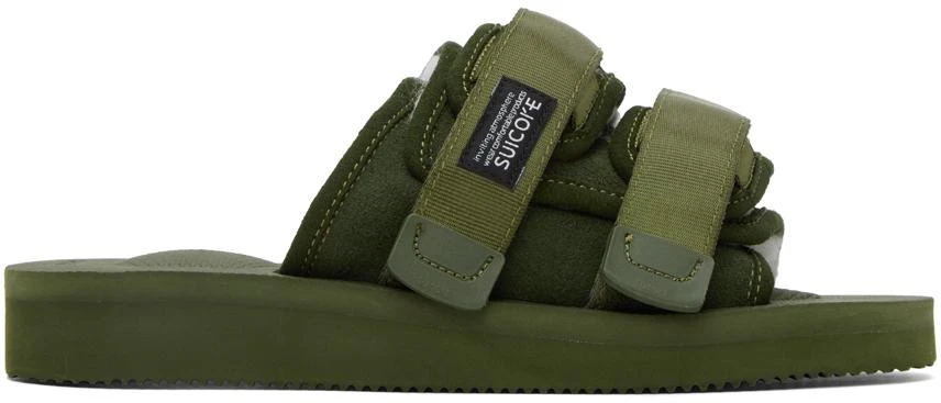 SUICOKE Green MOTO-Mab Sandals 1