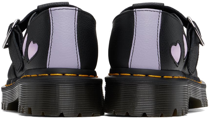 Dr. Martens Black Polley Heart Mary Jane Monkstraps