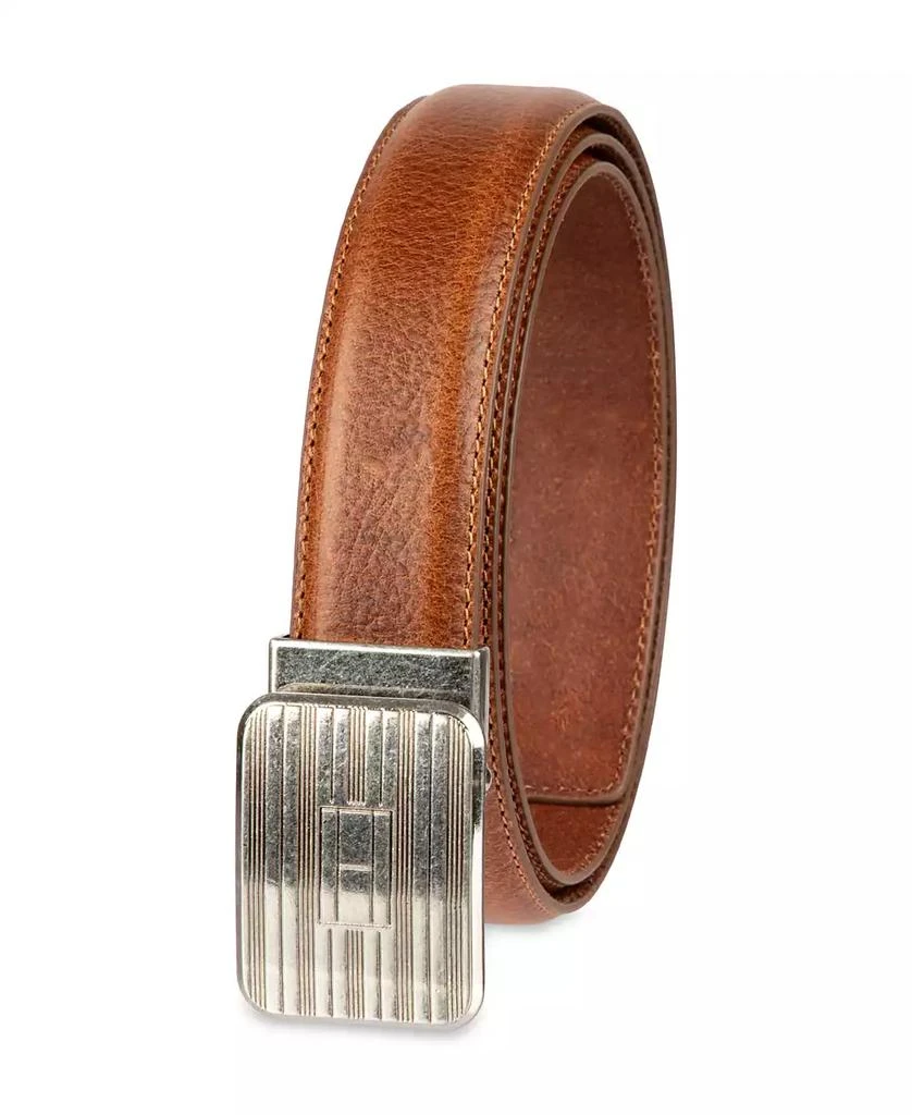 Tommy Hilfiger Men's Engine Turned Plaque Buckle Belt 2
