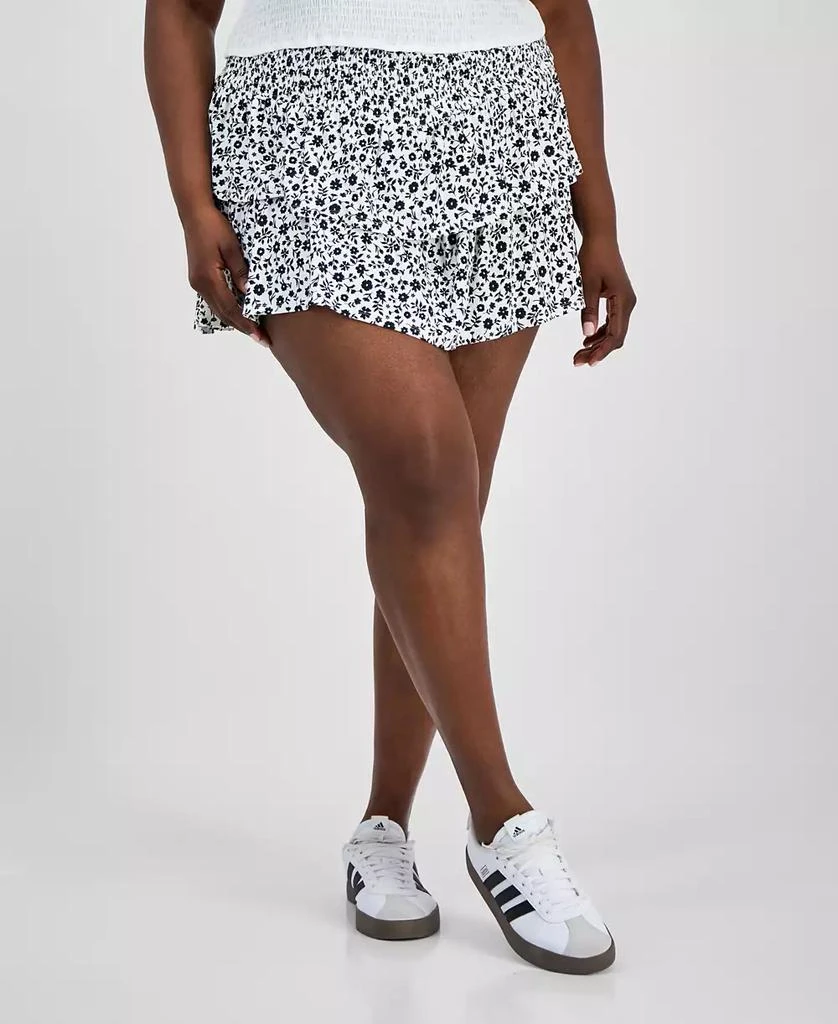 Derek Heart Trendy Plus Size Tiered Mini Skort 3