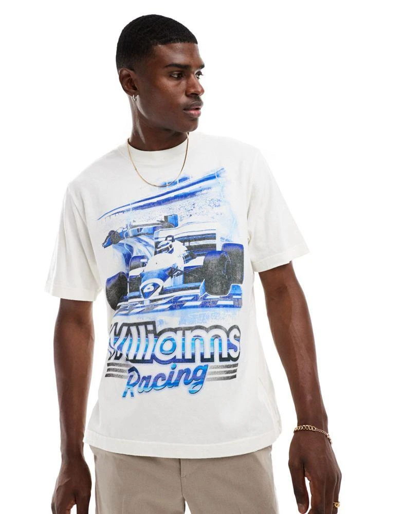 Abercrombie & Fitch Abercrombie & Fitch Williams F1 print t-shirt relaxed fit in white 3