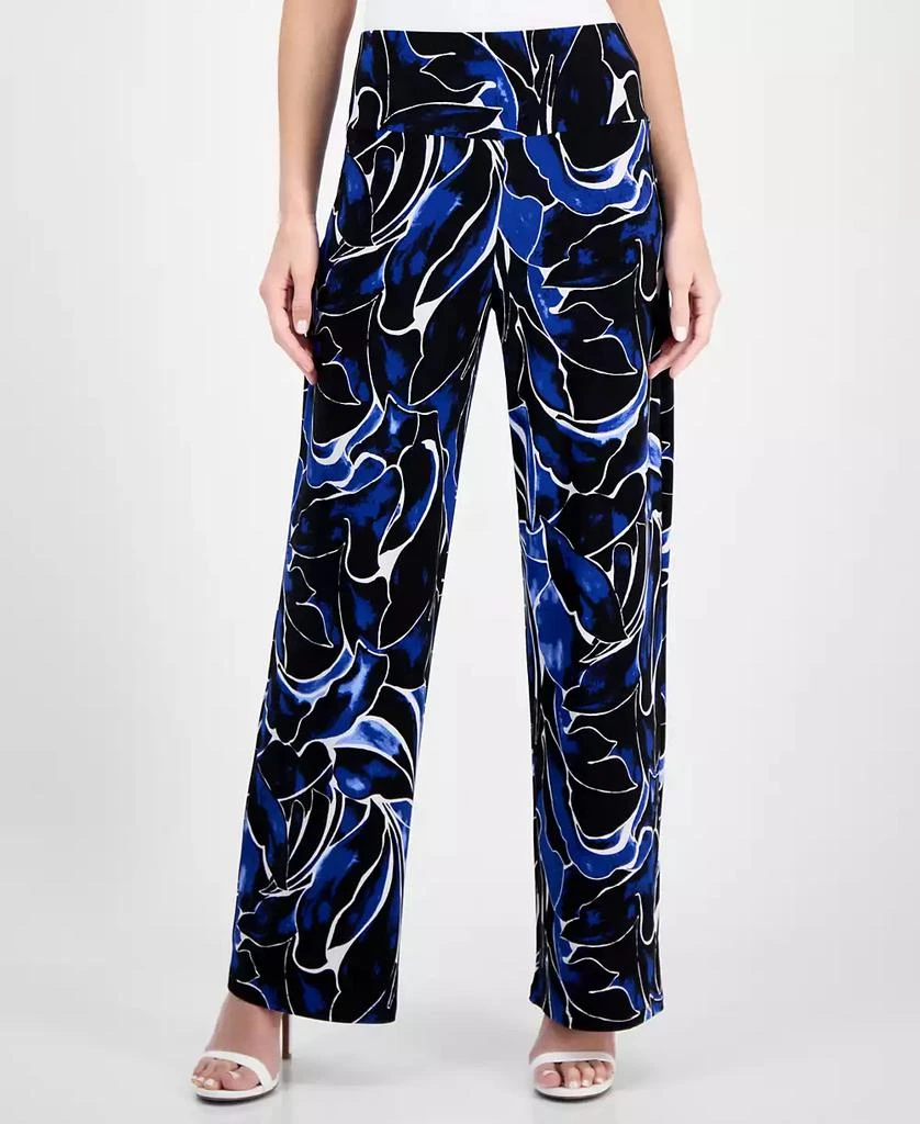 Anne Klein Petite High-Rise Pull-On Wide-Leg Pants 3