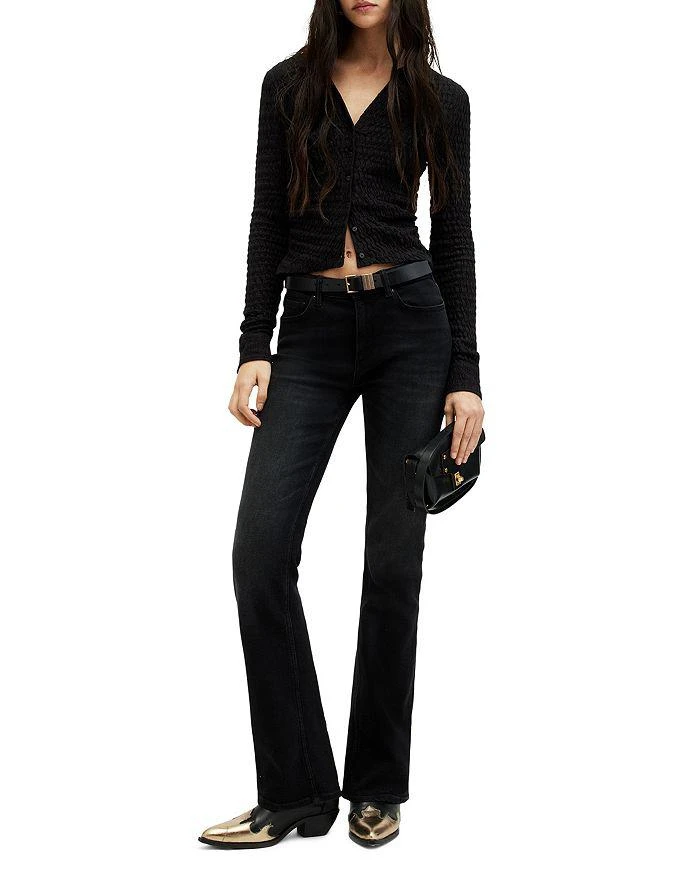 ALL SAINTS Connie Textured Weave Button Up Shirt 2