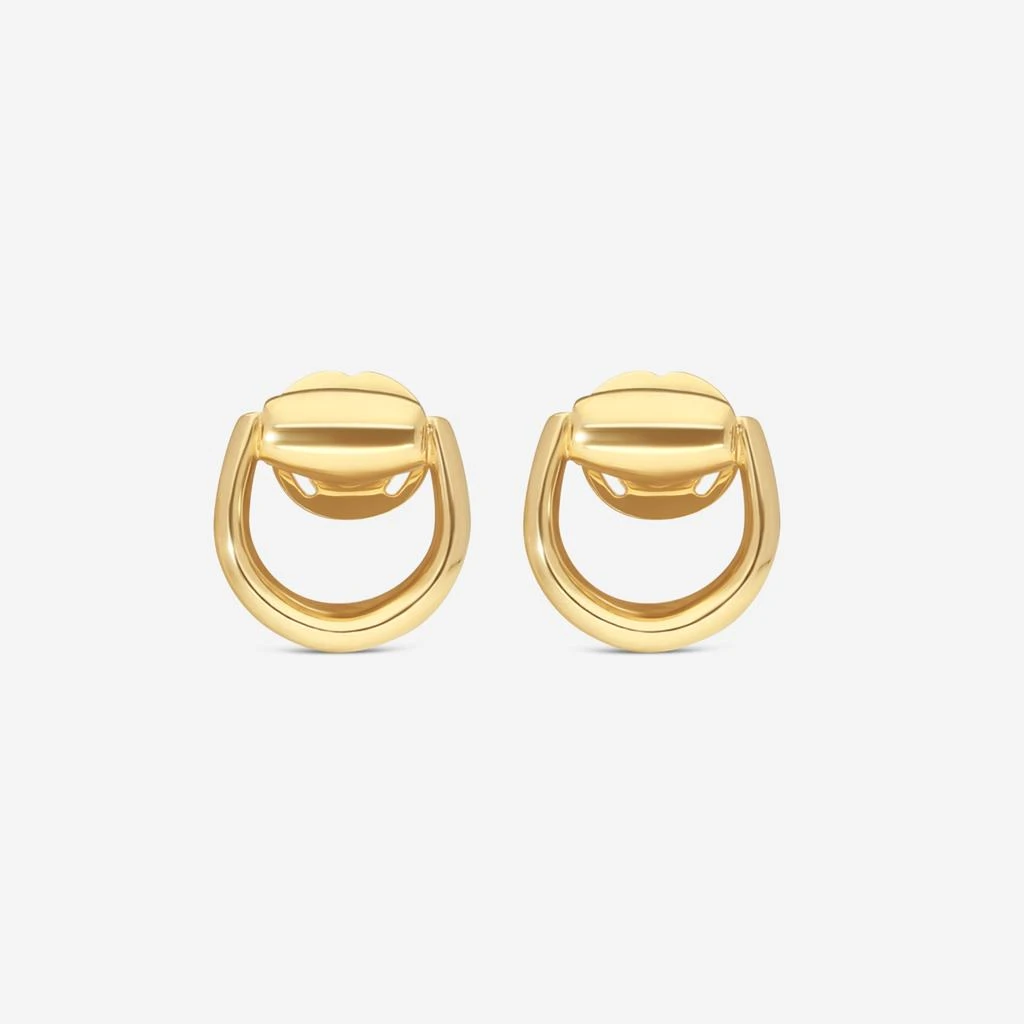 Gucci Gucci Horsebit 18K Yellow Gold Stud Earrings YBD80009800100U-copy