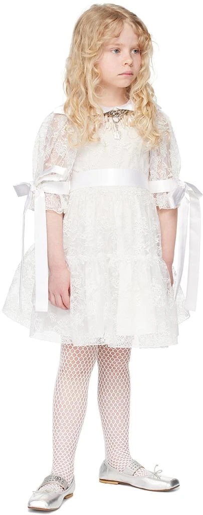 CHOPOVA LOWENA SSENSE Exclusive Kids White Flower Girl Dress 4