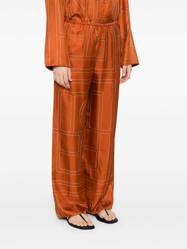 Totême TOTEME - Monogram Silk Pajama Pants 3