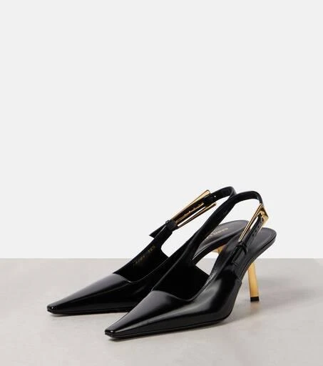 Yves Saint Laurent Lee 75 polished leather slingback pumps 5