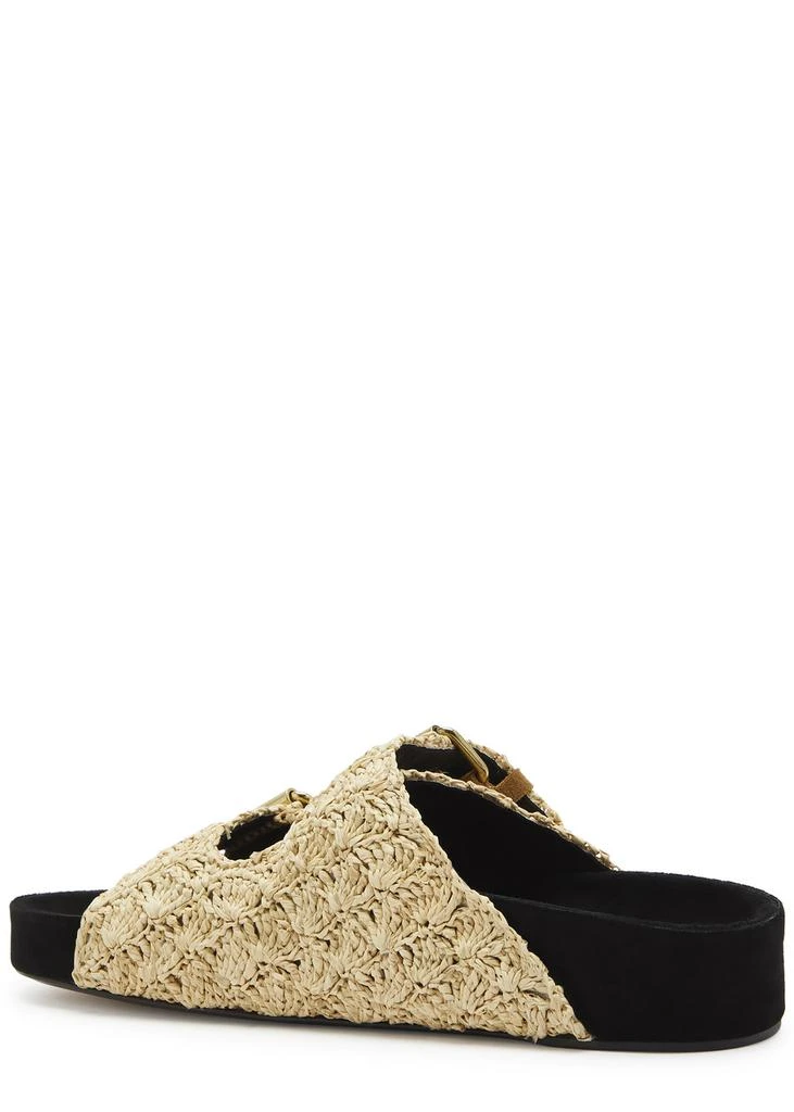 Isabel Marant Lennyo raffia and suede sliders 2