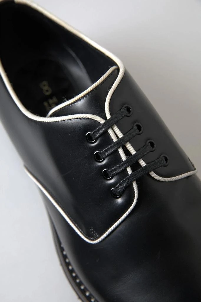 Dolce & Gabbana Dolce & Gabbana Black White Leather Formal Dress Shoes 4