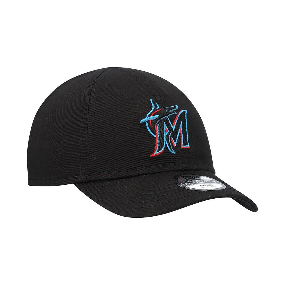 New Era Newborn and Infant Boys and Girls Black Miami Marlins My First 9TWENTY Stretch Fit Hat