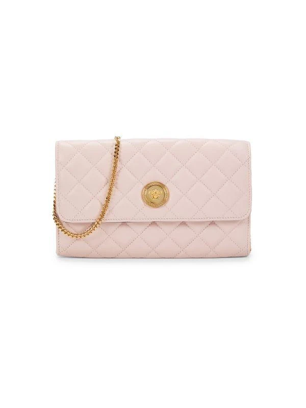Versace Quilted Leather Wallet-On-Chain 1