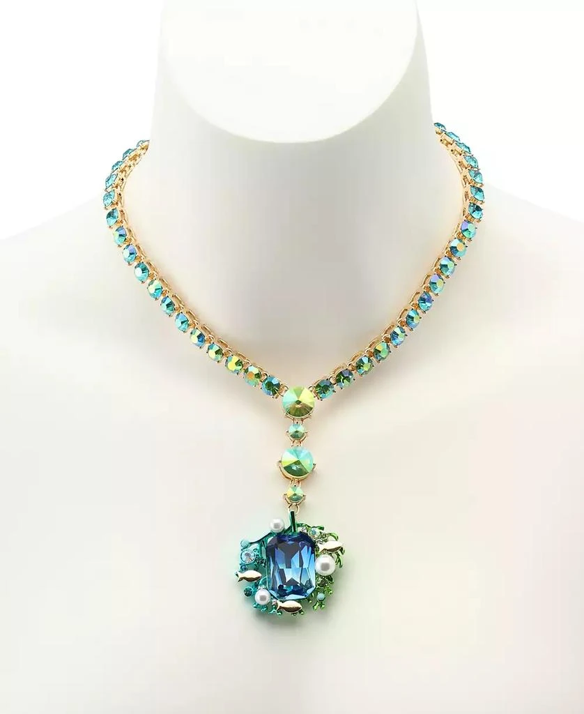 Betsey Johnson Mermaid Jewels Seaweed Stone Gem Tennis Necklace 3