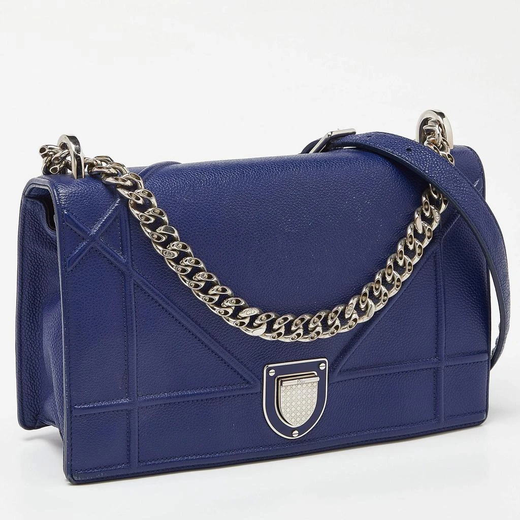 Dior Dior Blue Leather Medium Diorama Flap Shoulder Bag 3