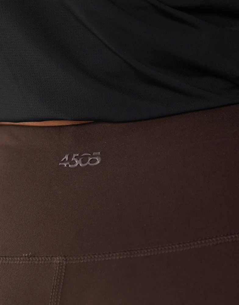 4505 4505 Hourglass Icon soft touch high waist slim kick yoga legging in chocolate 2